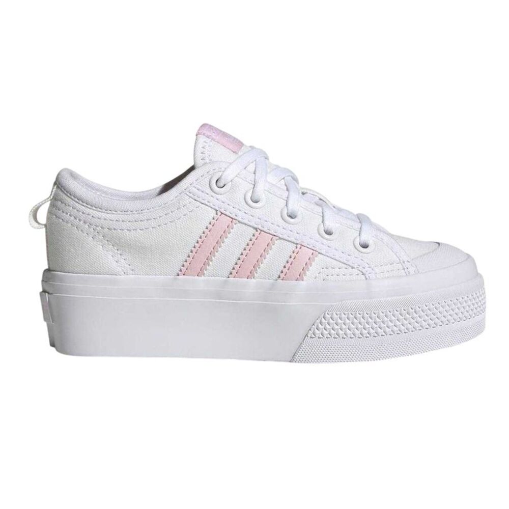 Adidas Childrens/Kids Nizza Platform Shoes / White